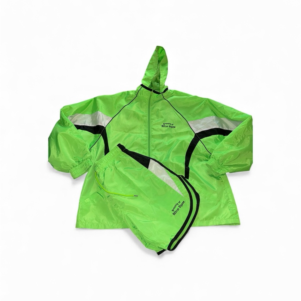 Dfft Types Neon Green Hooded Tracksuit short set